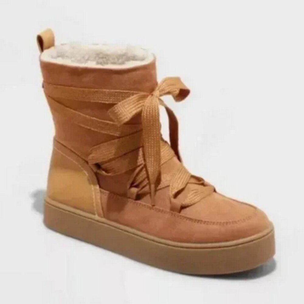 Women's Birgitte Winter Boots Cognac - Universal Thread™ 6.5